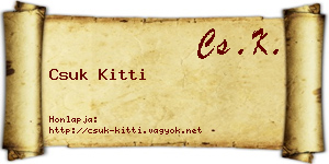 Csuk Kitti névjegykártya