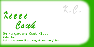 kitti csuk business card